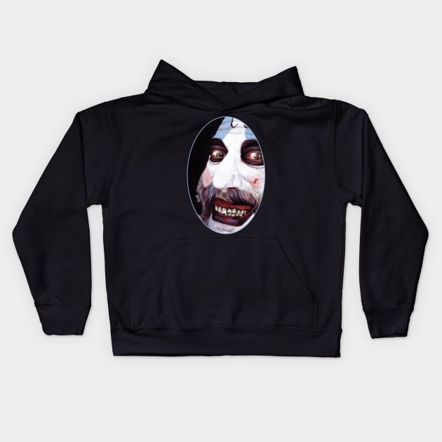 Captain Spaulding Kids Hoodie by roublerust